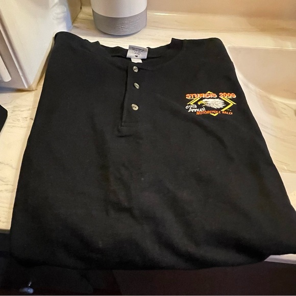 BUNDLE of Two 2009 Sturgis 69th Motorcycle Rally Henley Shirts, Never Worn, XL - Picture 2 of 14